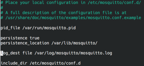MQTT config file MQTT config file