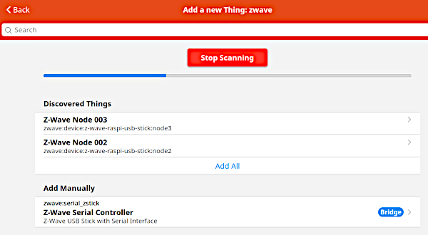 Z-wave add new Thing Z-wave add new Thing