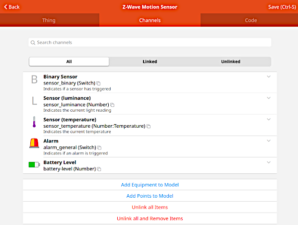 Z-wave config motion sensor channels Z-wave config motion sensor channels
